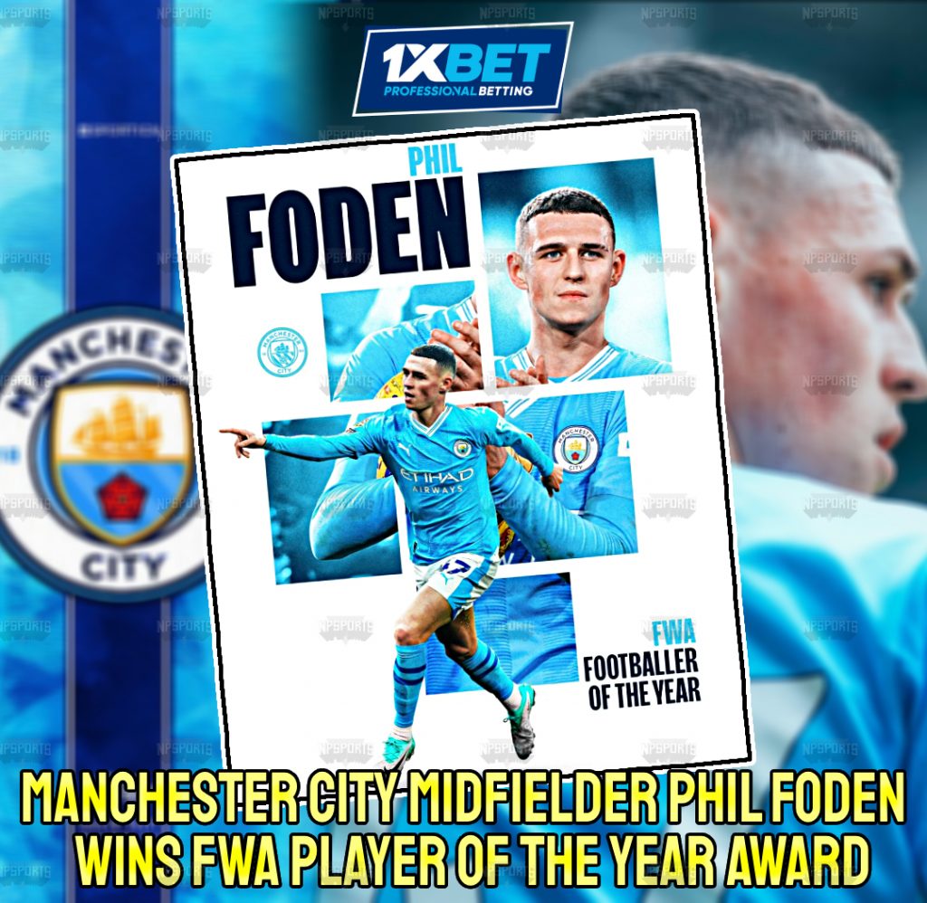 Phil Foden named FWA Footballer of the Year